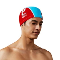 summer new style printing mens swimming cap blue waterproof ear protection swimming cap beach sunscreen swimming cap