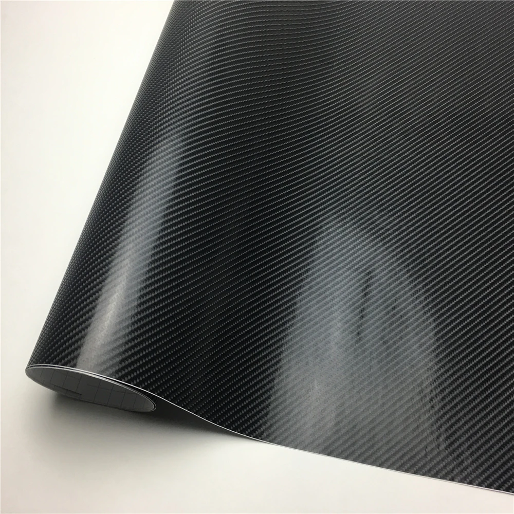 4D Carbon Black 2D 3D 4D 5D 6D High Gloss Carbon Fiber Vinyl Wrapping Film For Car Vinyl Wrap Sheet Laptop Skin Phone Cover Motorcycle - Название цвета: 4D Carbon Black