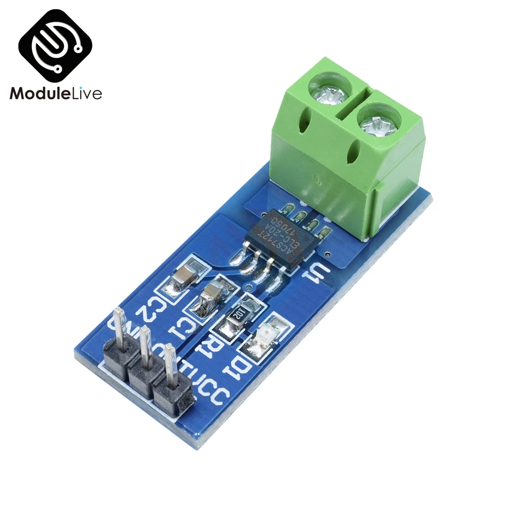 Модуль датчика тока Холла ACS712 модель 20A для Arduino|Датчики давления| |