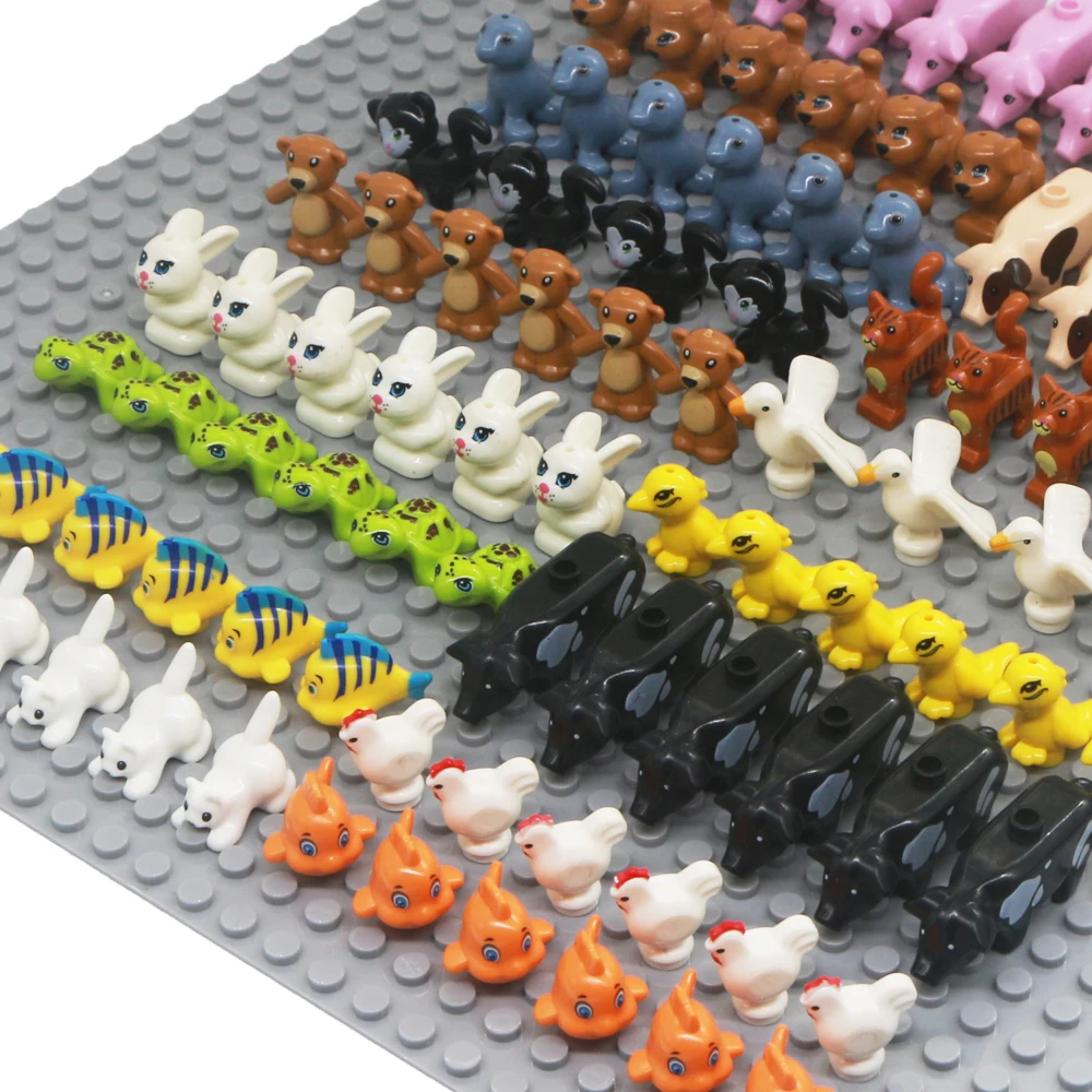 Город Друзья животные кубики MOC питомцы Мини фигурки парк зоопарк морские