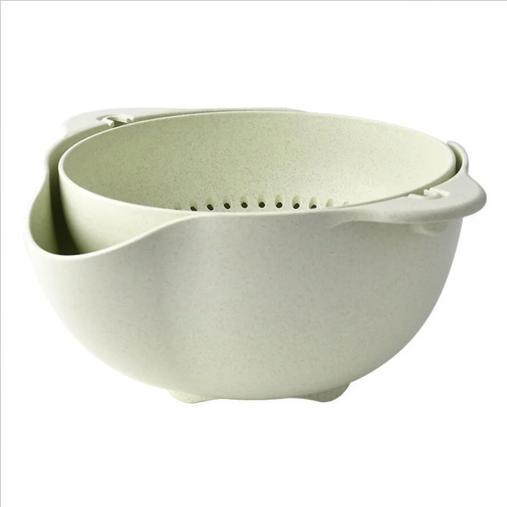 

Double-layer washable basket can be soaked in automatic drain kitchen sanitary fruit and vegetable drain basin