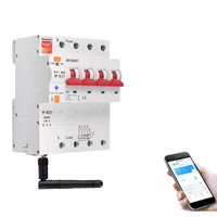 4p tuya wifi circuit breaker energy meter leakage protection kwh meter wattmeter rcbo voice control alexa google for smart home