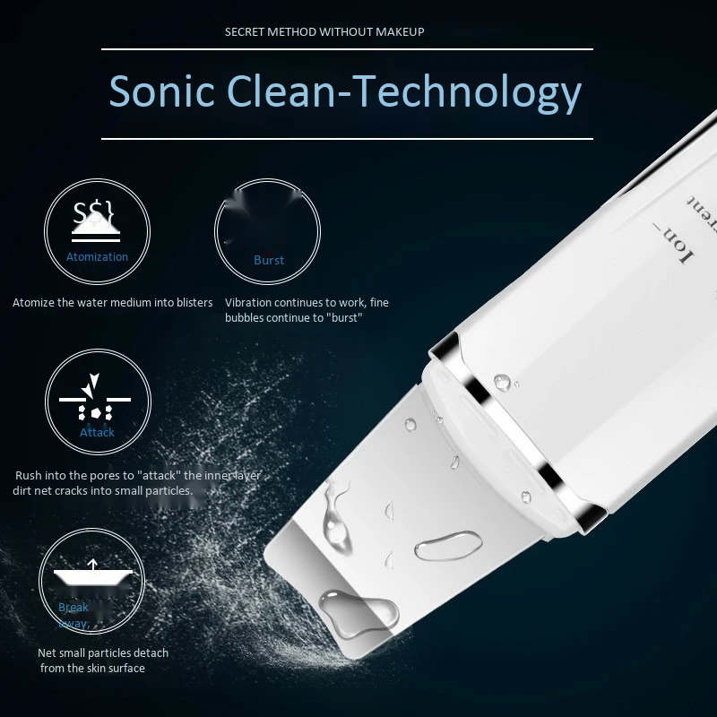 

Facial Skin Scrubber Electric SPA Gentle Blackhead Remover Facial Cleaner Spatula Face Lifting Massager