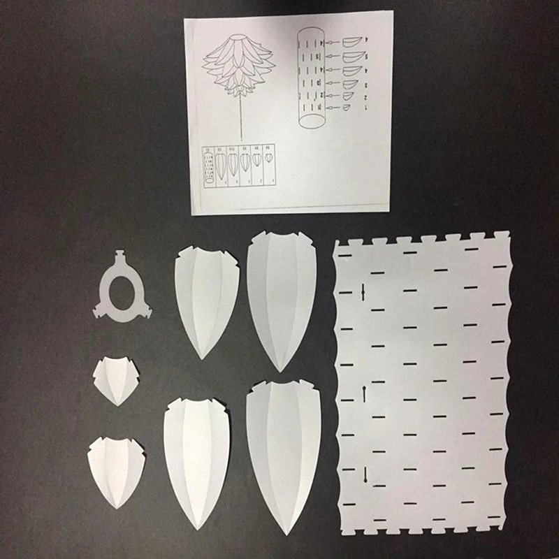 

Nordic Modern Lotus Chandelier Suspension Chandelier Hanging Jigsaw Light Ceiling Pendant Lamp for Living Room Home Decoration