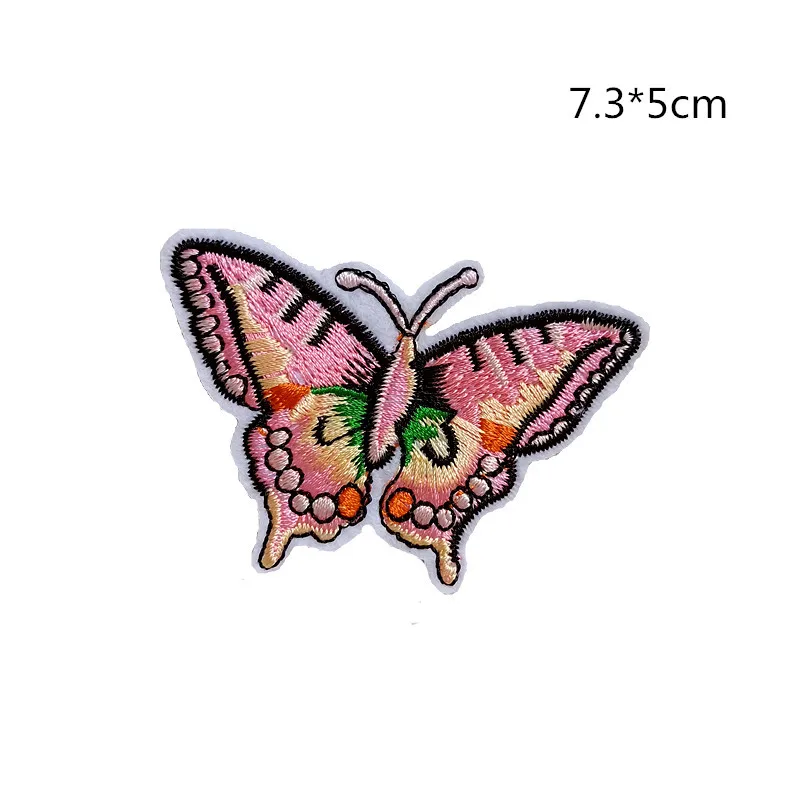 Вышитые тканевые наклейки с вышивкой бабочки значки Мультяшные милые вышитые