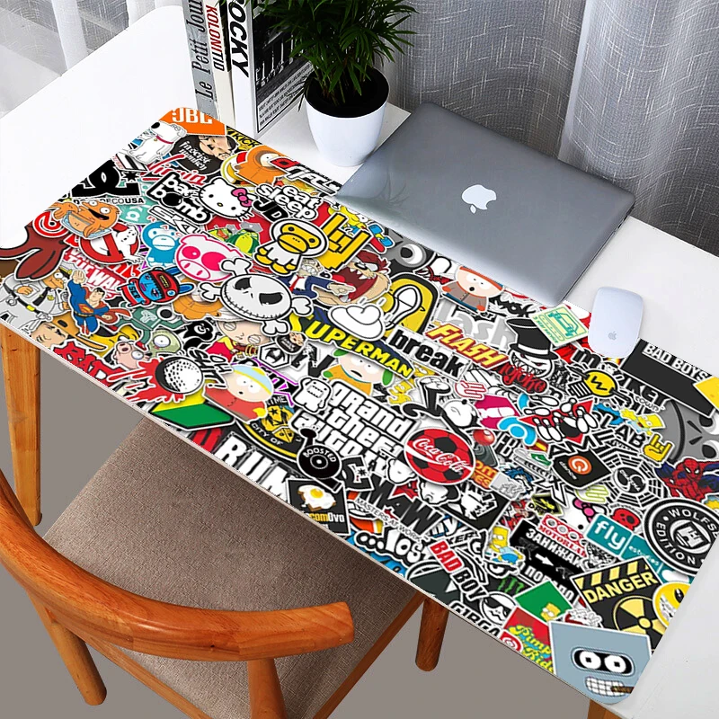 

Mouse Pad Rubber Game Mat Graffiti Design HD design 900x400 Long Size Gaming Mousepads Keyboard Desk Mats