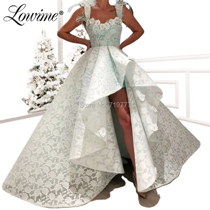 Женское вечернее платье с перьями бальное цветами ручной работы для выпускного