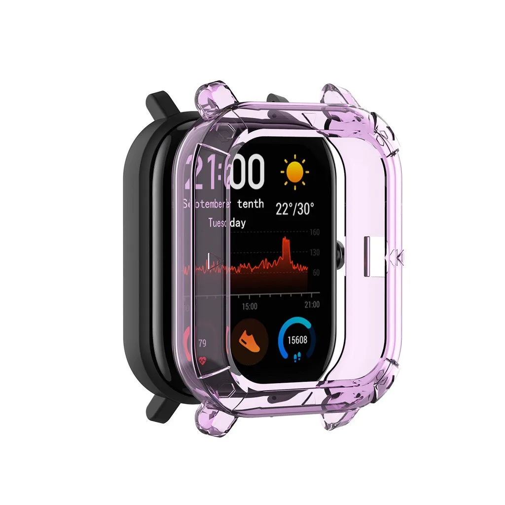 Защитный чехол для часов из ТПУ с защитной рамкой Xiaomi Huami Amazfit GTS ударопрочный