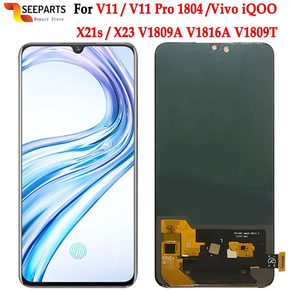 

Original AMOLED 6.41 " For Vivo iQOO / V11 / V11 Pro 1804 / X21s / X23 V1809A V1816A LCD Display Touch Screen Digitizer Assembly