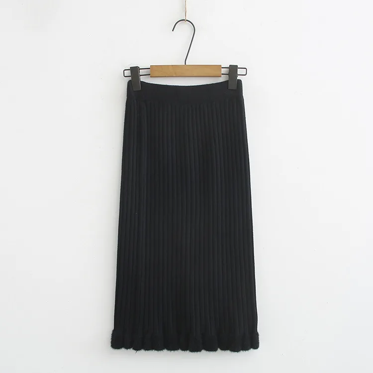 Plus Size Casual 2019 Autumn Women Fashion Mohair knitting Skirts A2-072 | Женская одежда