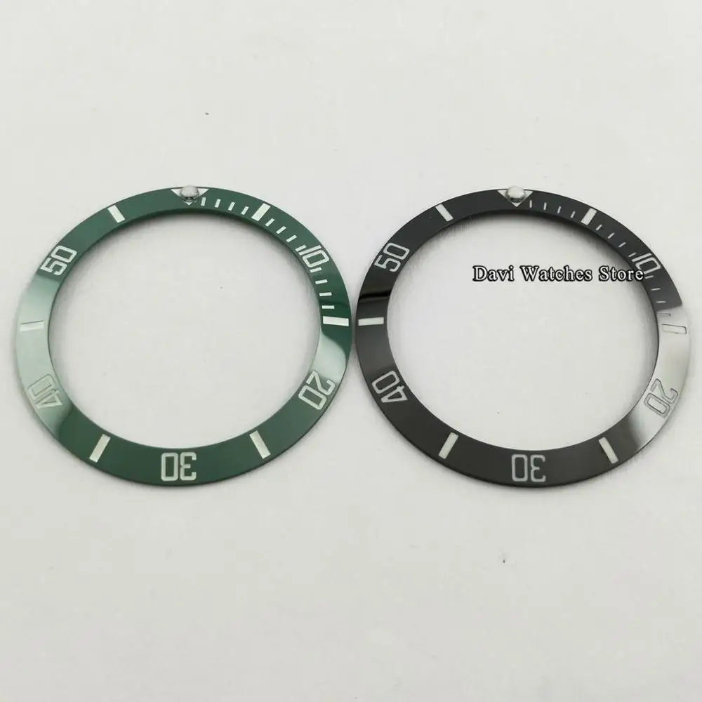 Сверхъяркая вставка для циферблата 38 мм черная зеленая керамическая детали