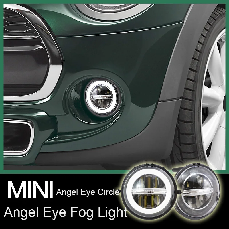 2Pcs LED Fog Lamp with Angel Eyes DRL Daytime Running Lights for BMW Mini Cooper R55 R56 R57 R58 R59 R60 R61 | Автомобили и