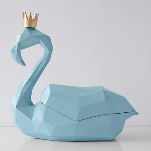 style 8 Blue Розовый фламинго декорации комнаты коробка ткани гостиной декорации ткани держатель коробки для домашнего декора аксессуары Европа статуя смолы - Цвет: style 8 Blue