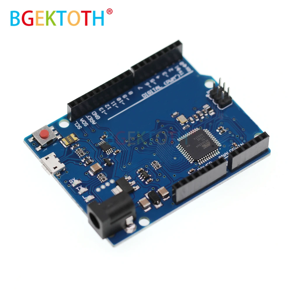 Макетная плата Leonardo R3 с микроконтроллером Atmega32u4 макетная USB кабелем совместима