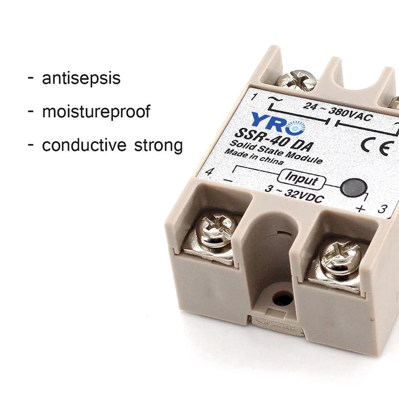 SSR-10DA SSR-25DA 10A 25A 40A твердотельный релейный модуль 3-32 В вход постоянного тока 24-380