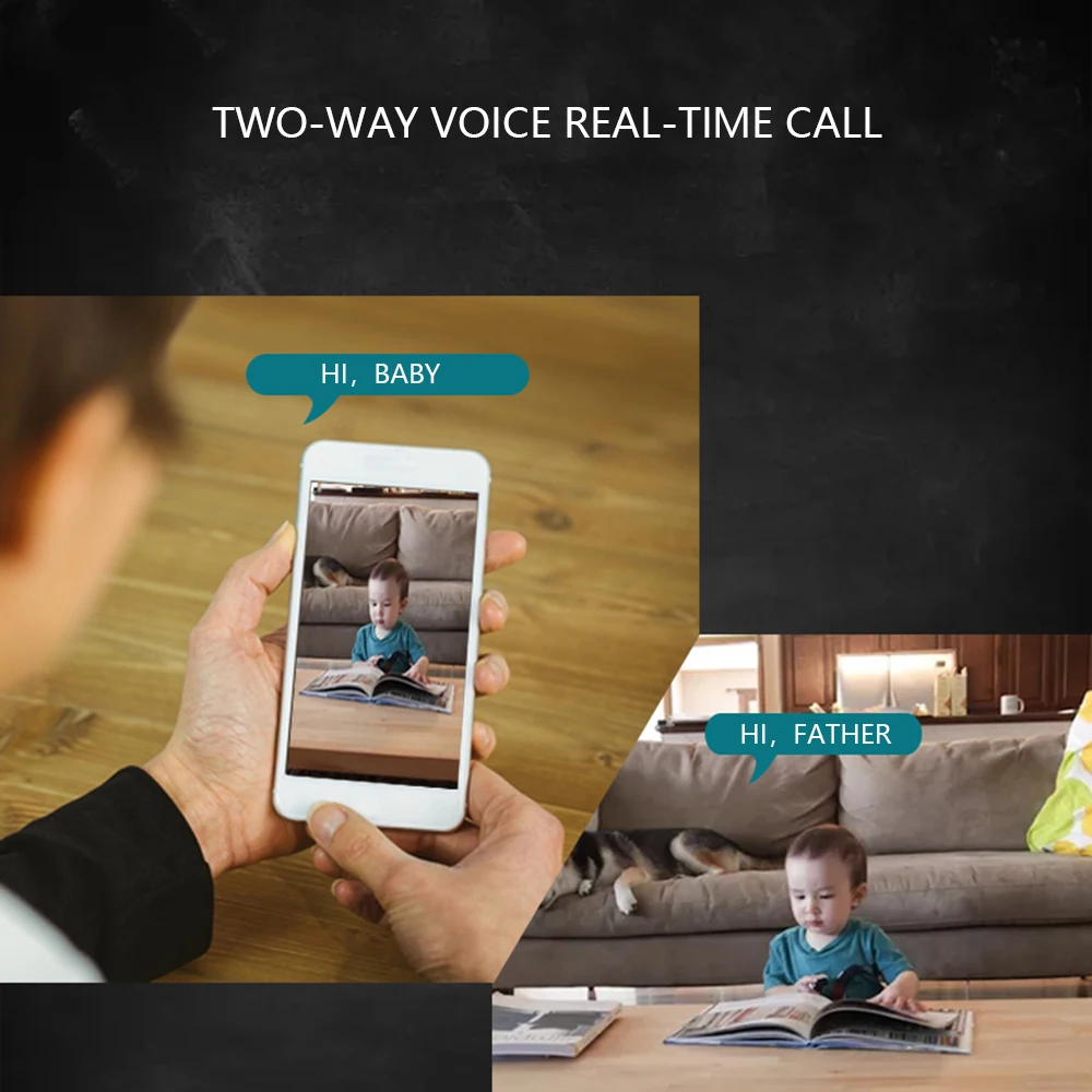 IP камера наблюдения монитор ночного видения для ребенка Wi-Fi видеонаблюдения