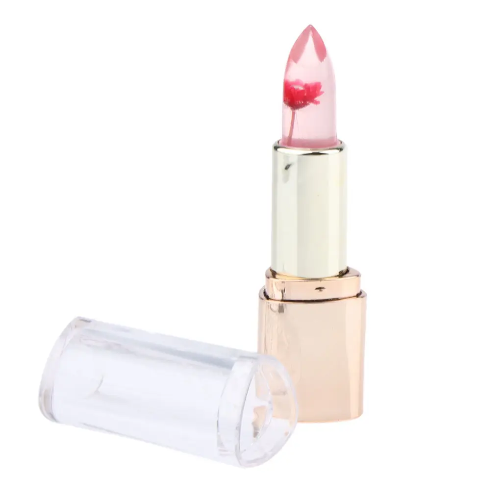 

Jelly Lip Gloss Flower Color Change Lipstick Makeup Moisturizing Lip Blam