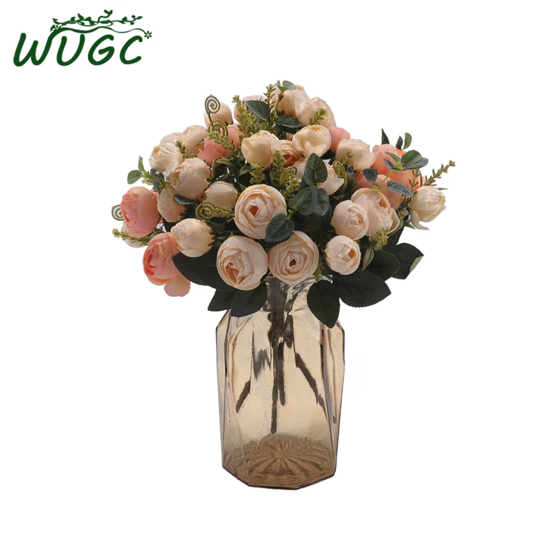 32 см картина маслом чайная роза шелковые искусственные цветы 5 больших голов