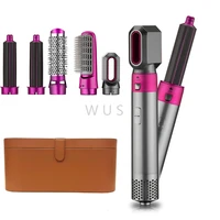 5 in 1 multifunctional hair dryer comb hot air styler hair curler straightening curling iron styling brush hair styling tool