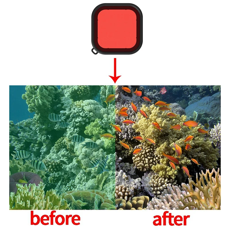 Для GoPro Hero 8 Спортивная камера защита для дайвинга чехол фильтры Gopro8 черная