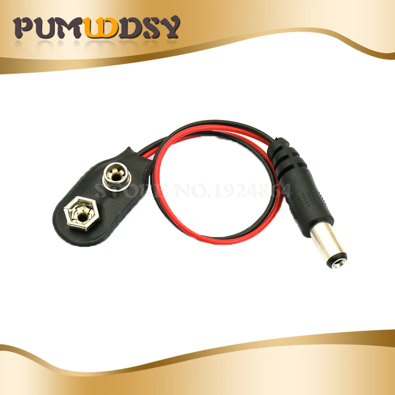 10 шт. экспериментальный кабель питания 9 В для подключения батареи к разъему