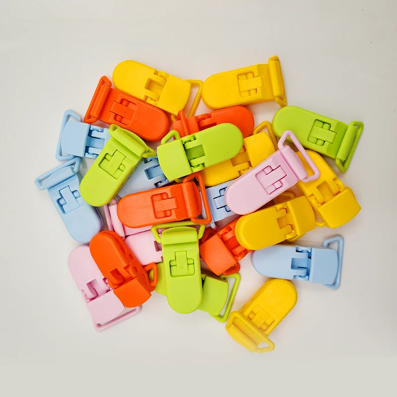 

Multicolor 5pcs/lot 20mm Plastic Baby Pacifier Clips Transparent Pacifier Clips Soother Holder for Baby Pacifier Nipples Holder
