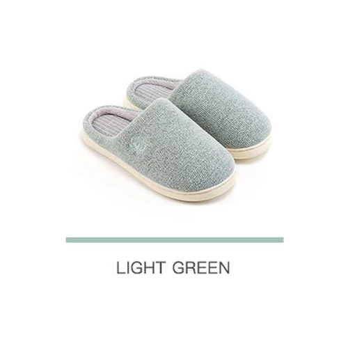 flower green 36-37 Новинка; Домашние хлопковые тапочки xiaomi youpin; теплые тапочки из термопластичной резины с нескользящей подошвой; сезон осень-зима; удобные высококачественные Тапочки для пар - Цвет: flower green 36-37