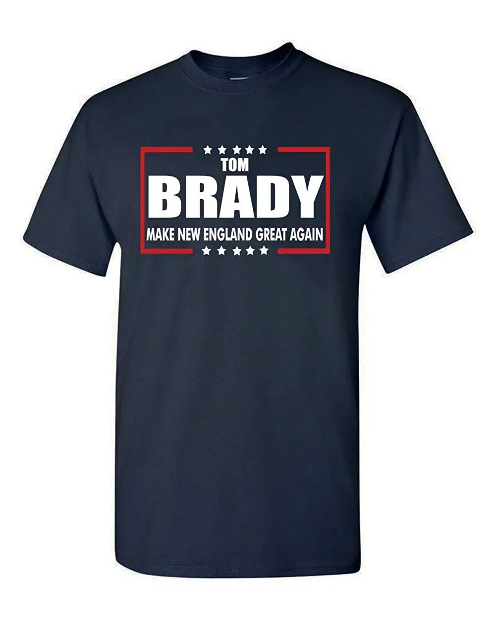 Синяя футболка с надписью New England Brady Making Great Again унисекс для мужчин и женщин| |
