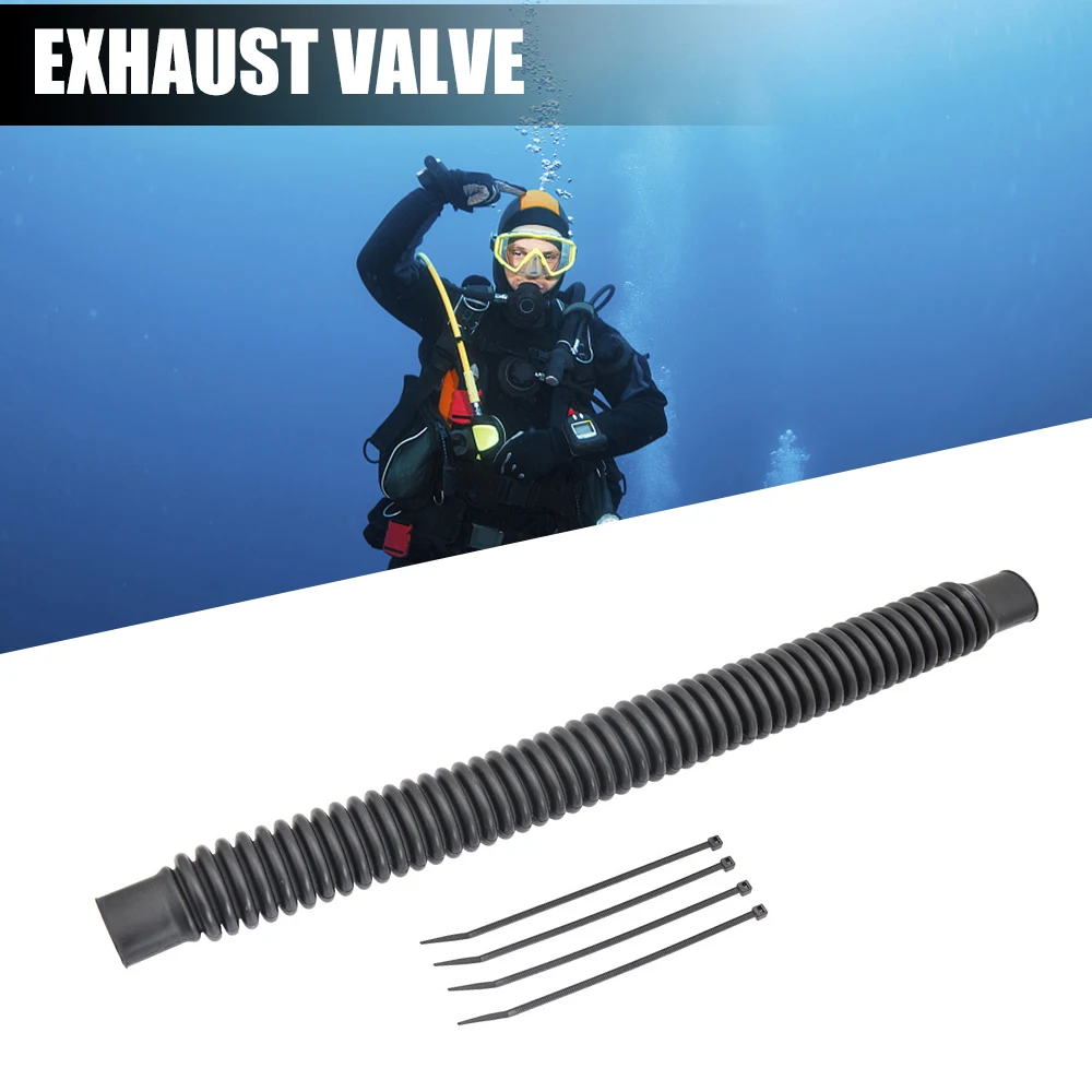 Diving Round Corrugated Hose Jacket BCD Sidemount Rubber Inflator Pipe For Buoyancy Control Device 14/16/19 Inch | Спорт и