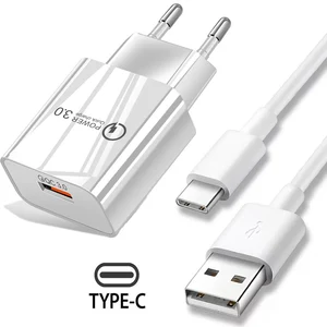 fast charger usb eu wall mobile phone charger for xiaomi poco x3 nfc m3 10t lite 10 9 redmi 9 note 9 8 pro type c charger cable free global shipping