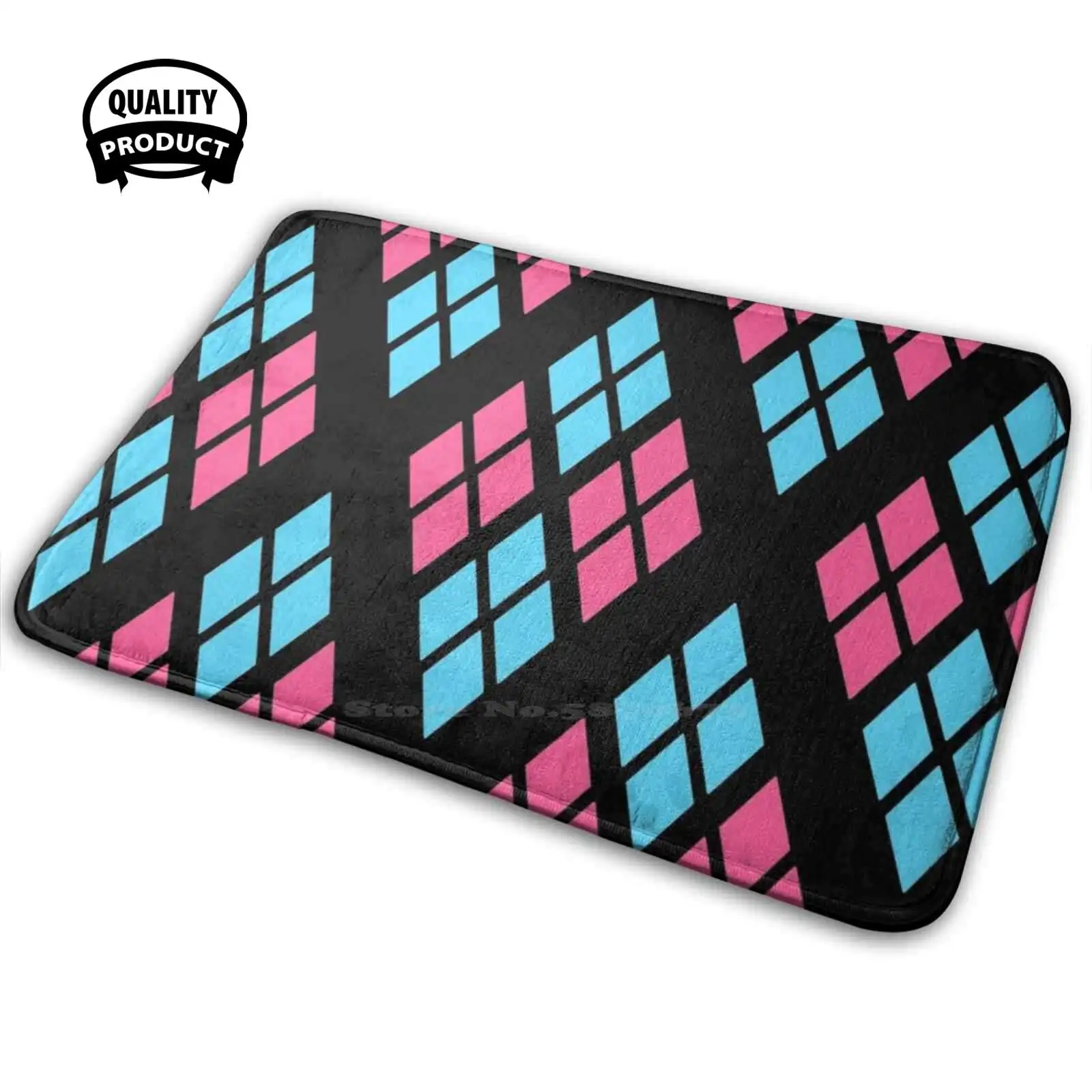 Черные стразы мягкие интересные товары для комнаты ковер Квинн Стразы синий