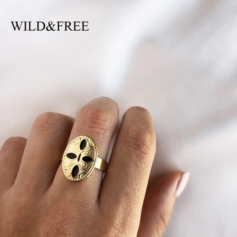 Wild & Free Винтаж золото открытые кольца на палец ювелирное изделие для Для женщин