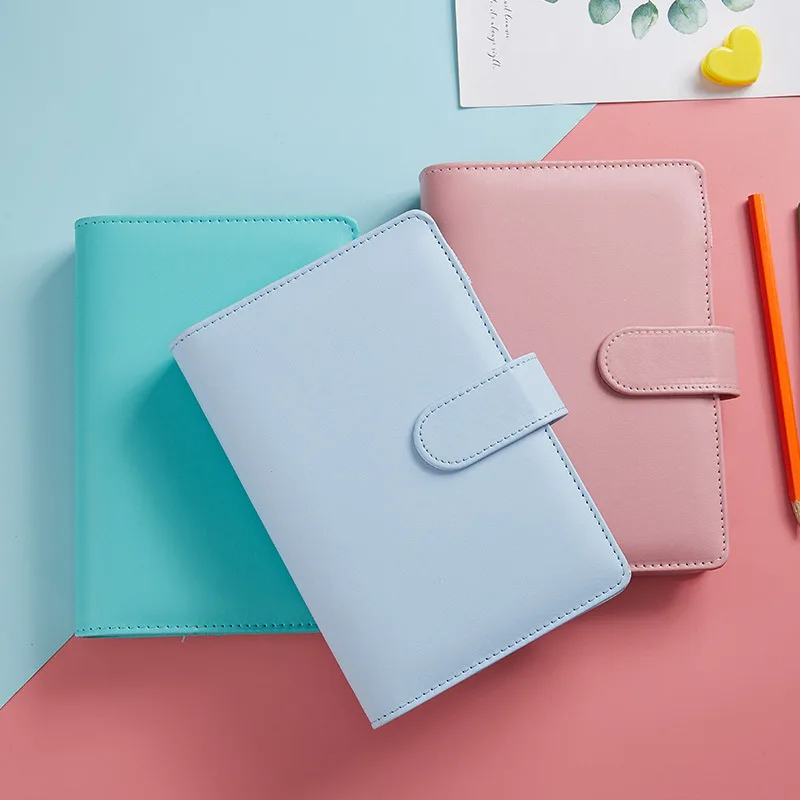 

Блокнот A6 из искусственной кожи для самостоятельной сборки, ежедневник с цветной обложкой, ежедневник, Канцтовары для школы, канцелярские товары, 1 шт.