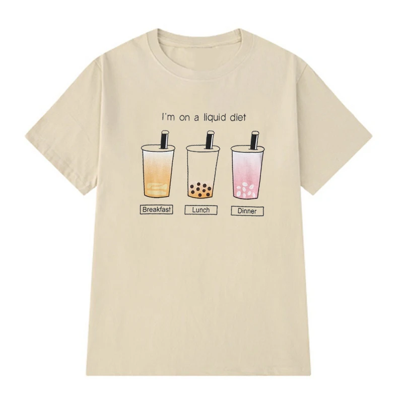 

I am on a liquid diet Graphic Tee Summer Fashion Casual Funny Harajuku Hipster Tumblr Ulzzang Korean Fashion T-Shirt For Women