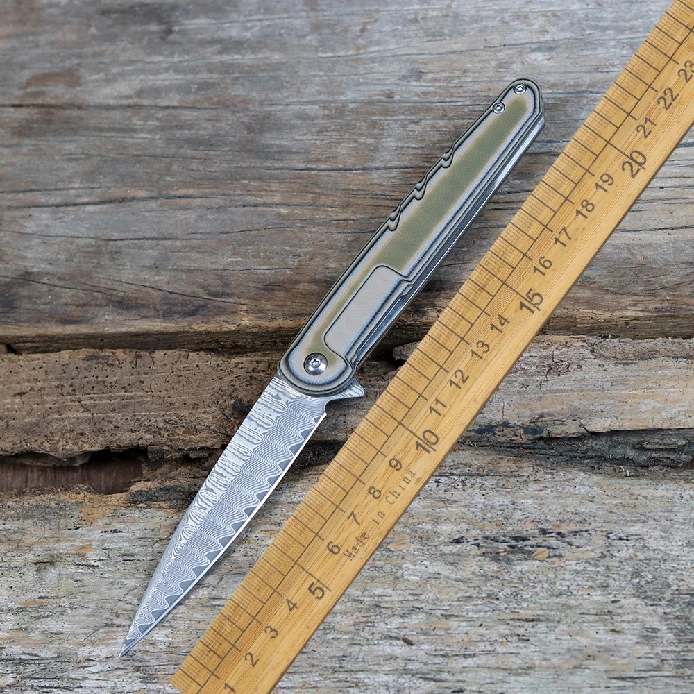 Новый складной нож VG10 лезвие из дамасской стали ручка G10 тактический для кемпинга
