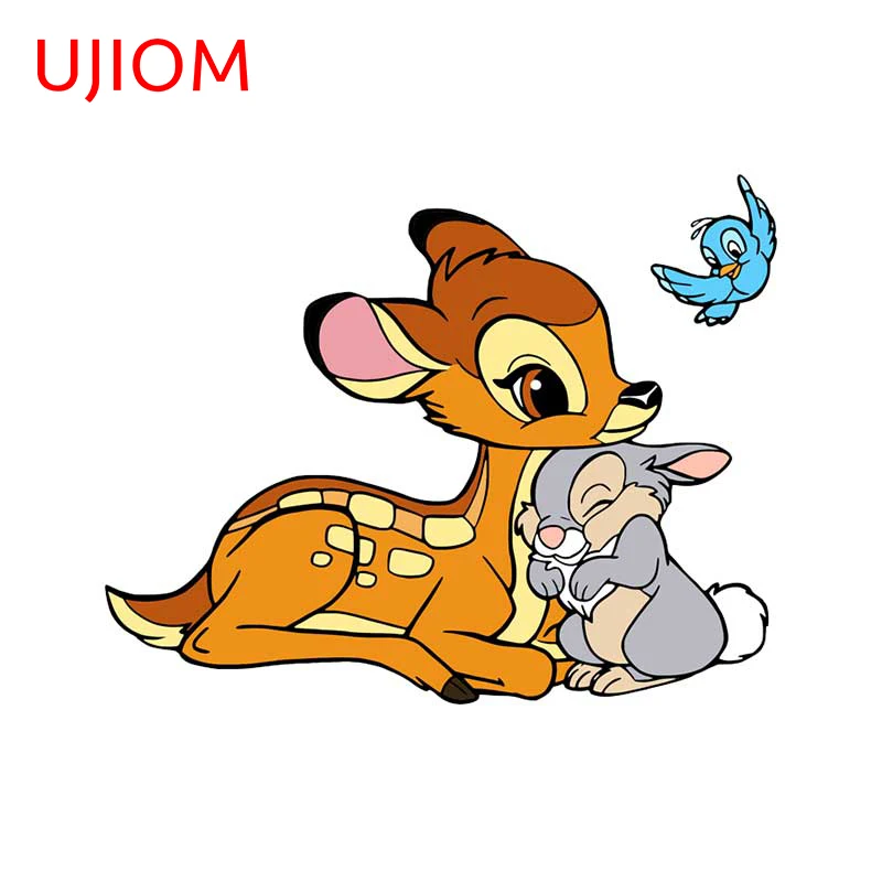 

UJIOM Bambi Rabbit Wall Stickers Bedroom Decal Accessories Living Room Furniture Kitchen Bathroom Dress Up Poster Scratch