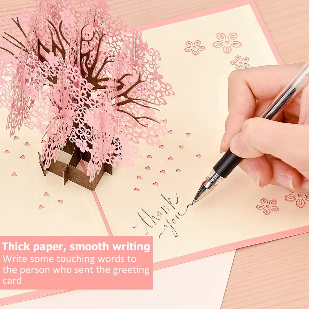 DIY 3D всплывающее окно вишня в цвету поздравительная открытка подарки на день