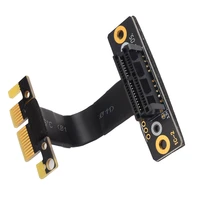 pcie 3 0 x1 to x1 extension cable pci e 8gbps dual vertical 90 degree right angle pci express 1x riser card ribbon extender