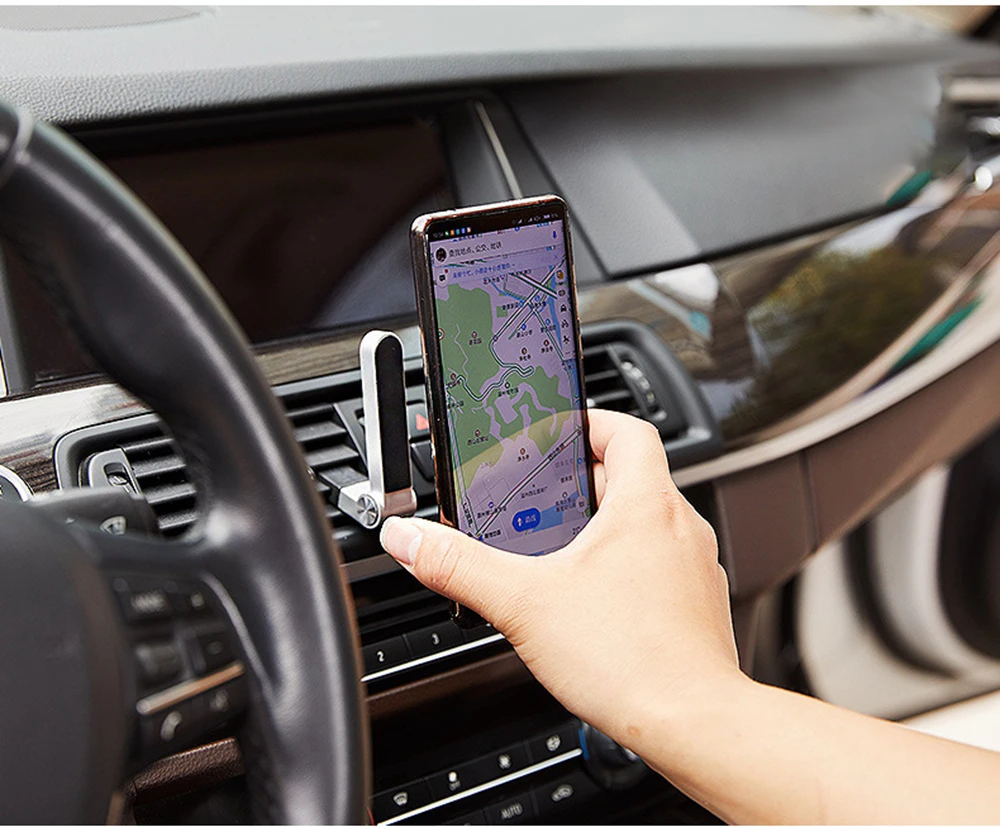 Магнитный держатель для телефона в автомобиле универсальный для iPhone 7 8 Air Outlet Stand GPS навигация для samsung L образный держатель для сотового телефона