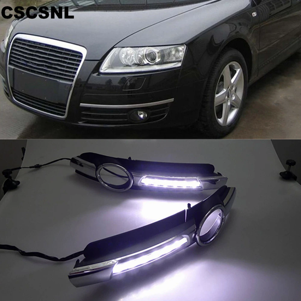 CSCSNL 1 комплект для AUDI A6 C6 2005 2006 2007 2008 светодиодный DRL Габаритные огни дневного
