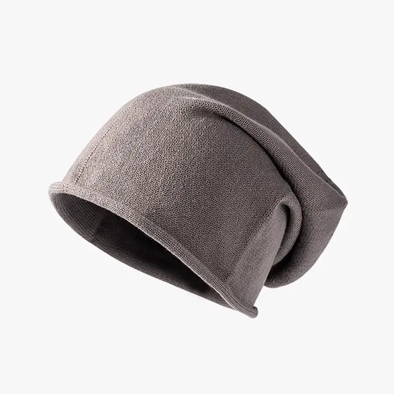

2021 Autumn and winter Cotton Solid Color Thicken knitted hat warm hat Skullies cap beanie hat for Women 73