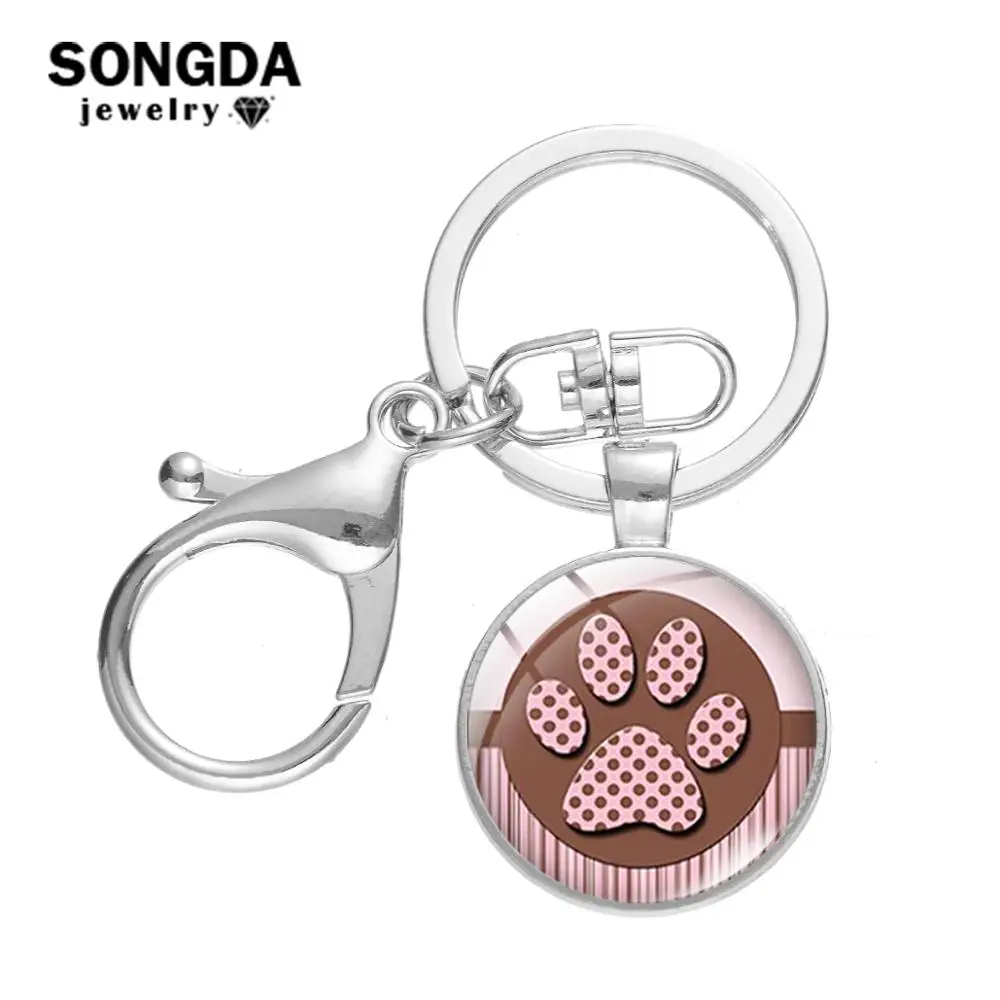 SONGDA с милым рисунком собачьей лапы брелоки принтом 18 Стиль мультфильм шаблон