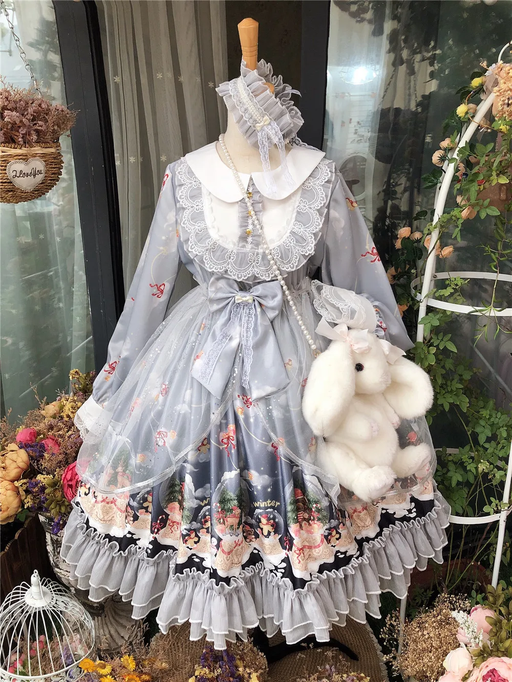 Женское платье в дворцовом стиле винтажное принцессы &quotЛолита&quot &quotСнежный