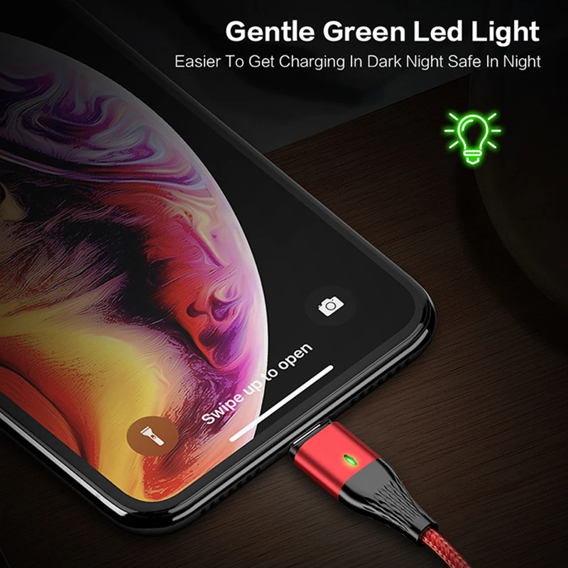 Магнитный кабель FLOVEME Micro USB Type C Lighting для iPhone 1 м 3 А быстрой зарядки магнитное