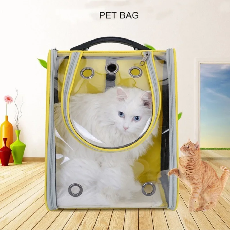 Портативная переноска для животных сумка Прозрачная дышащая собак кошек щенков