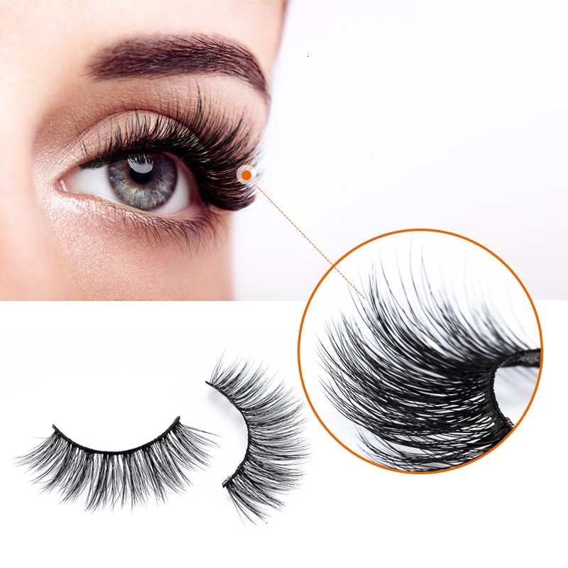 DORADOSUN 6 пар 3D искусственная норка полная полоса ресницы вечерние натуральные