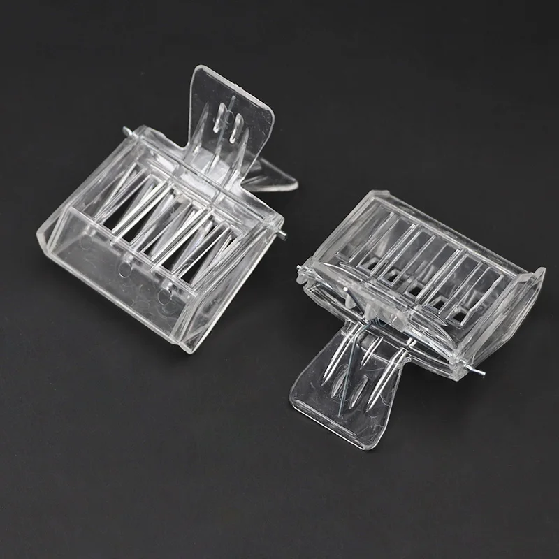 2 шт. Queen пчела клетки ловушка для пчел прозрачный Пластик зажим клетка