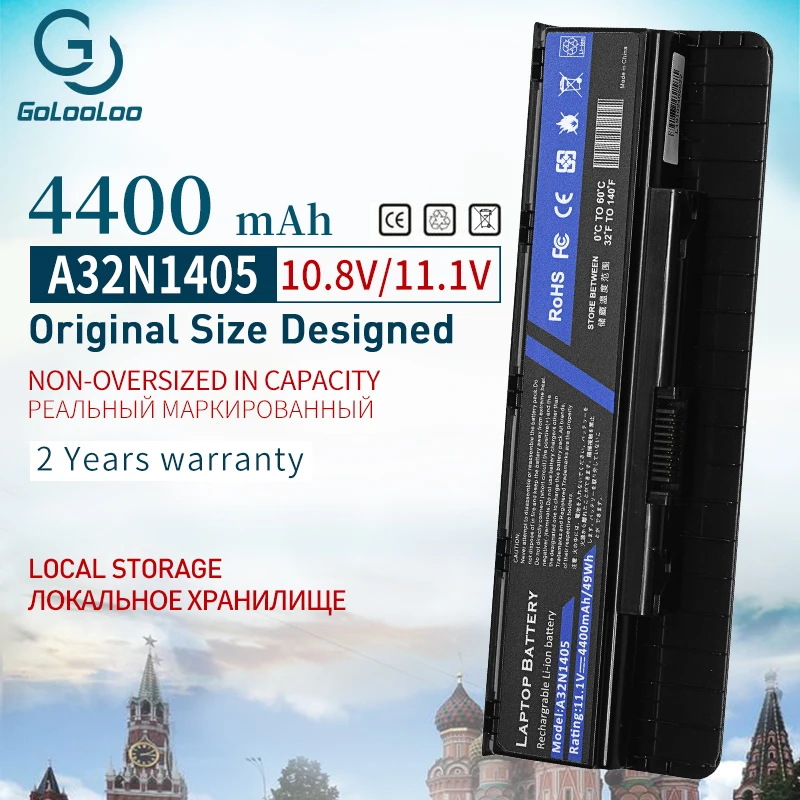 Golooloo A32N1405 Аккумулятор для ноутбука ASUS ROG N551 N751 N751JK G551 G771 G771JK GL551 GL551JK GL551JM G551J G551JK G551M