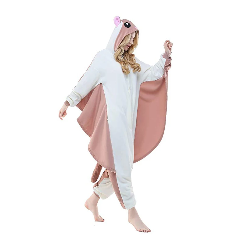 

Flying Squirrel Unisex Adult One-piece Pajamas Cosplay Onesie Cartoon Women Animal Sleepwear Pyjamas Christmas Halloween Costume