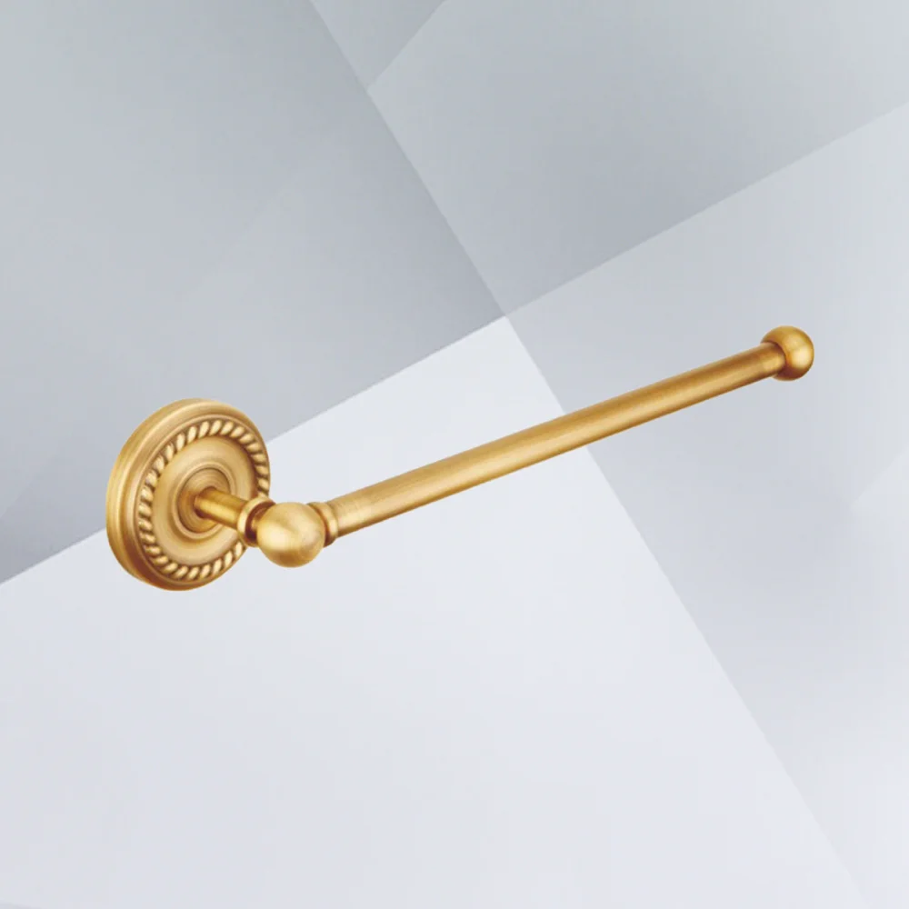 

Retro Copper Towel Rack Wall Mounted Single Rod Towel Bar Towel Holder Hanger Household Supplies for Bathroom Home Hotel